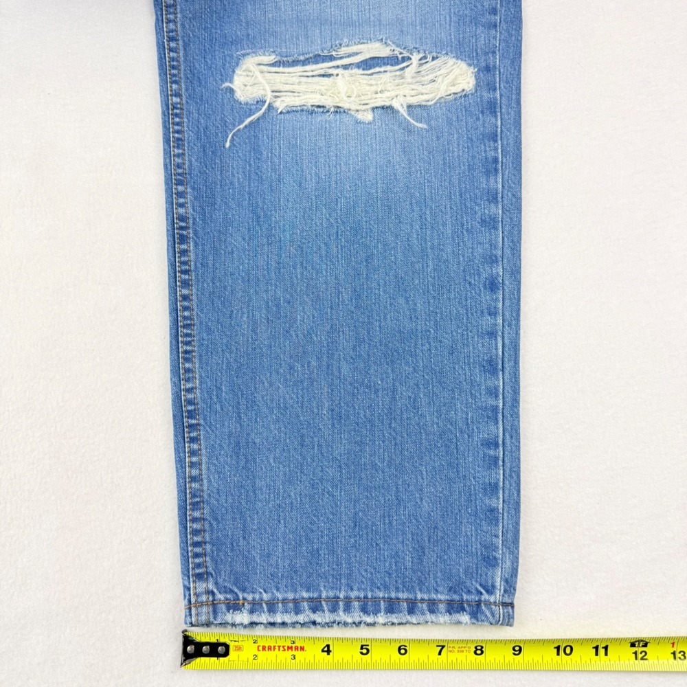 Ariat REAL Denim Tomboy Carpenter HR Relaxed Straight Jeans Distressed 32R NWT - Picture 10 of 13